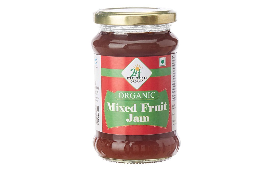 24 Mantra Organic Mixed Fruit Jam    Glass Jar  350 grams